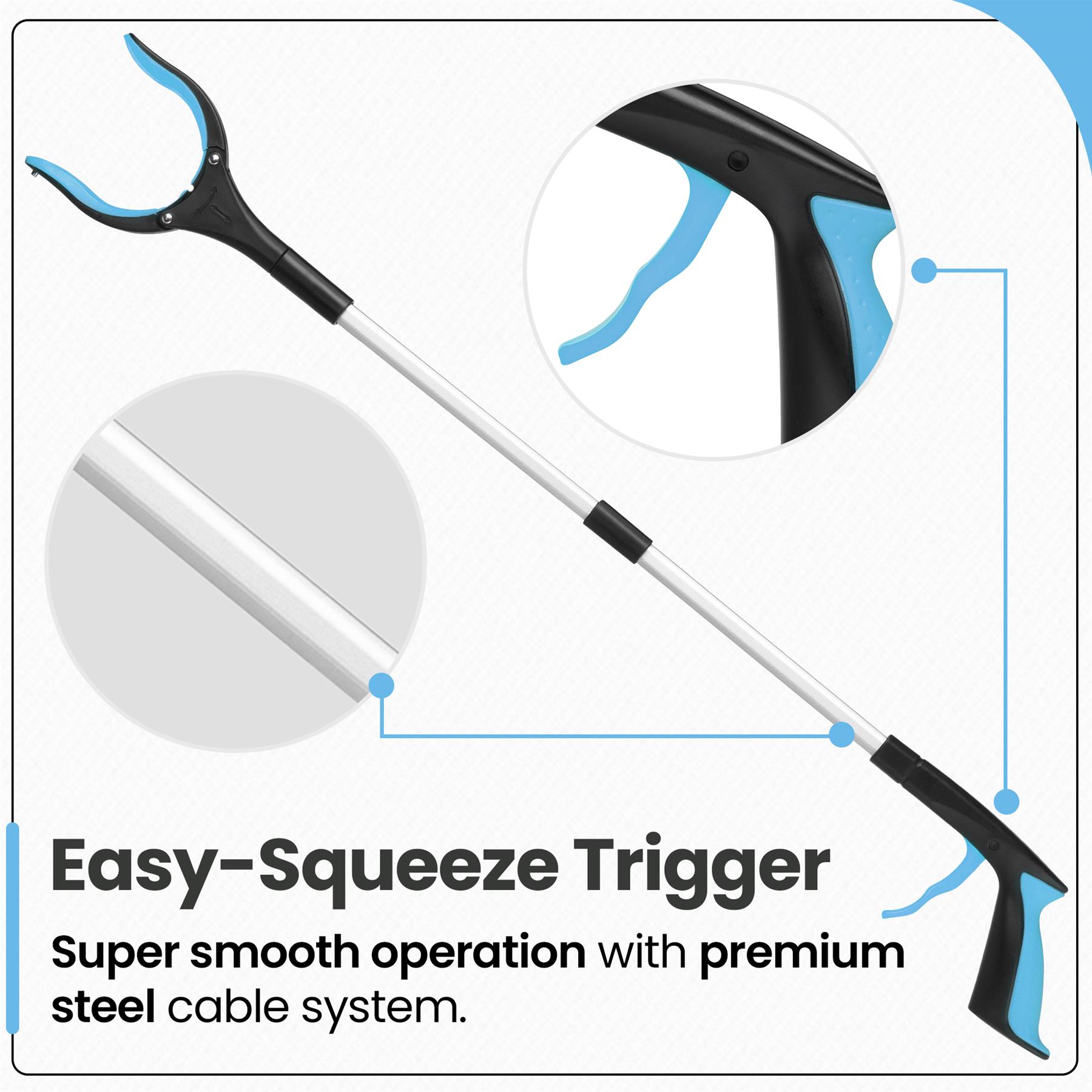 81cm/31" Reacher Grabber Tool - Long Reach Litter Picker Pick Up Mobility Tool - Picture 6 of 49