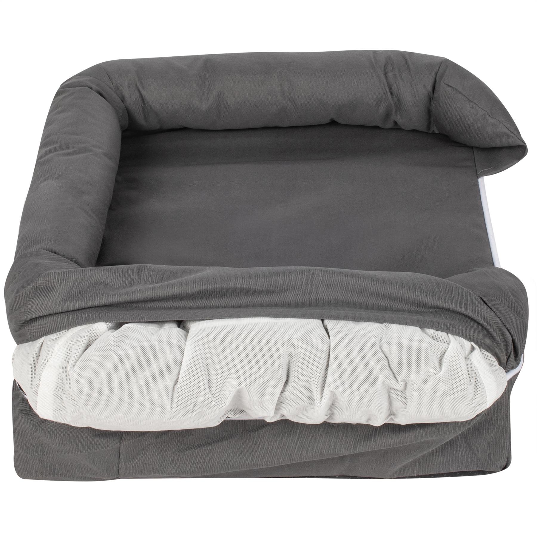 Pet Cat Dog Bed Washable Removable Cover Thick Padded Base Water Resistant S M L - Picture 18 of 46