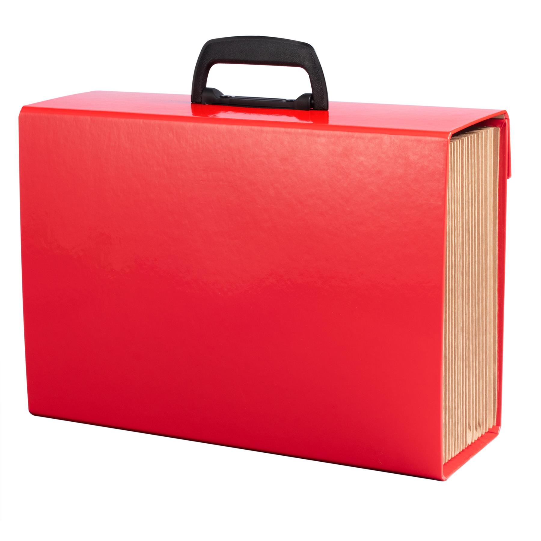 19 Pocket A4 Box File Wallet Expanding Organiser Paper Documents Foolscap Folder - Picture 28 of 29