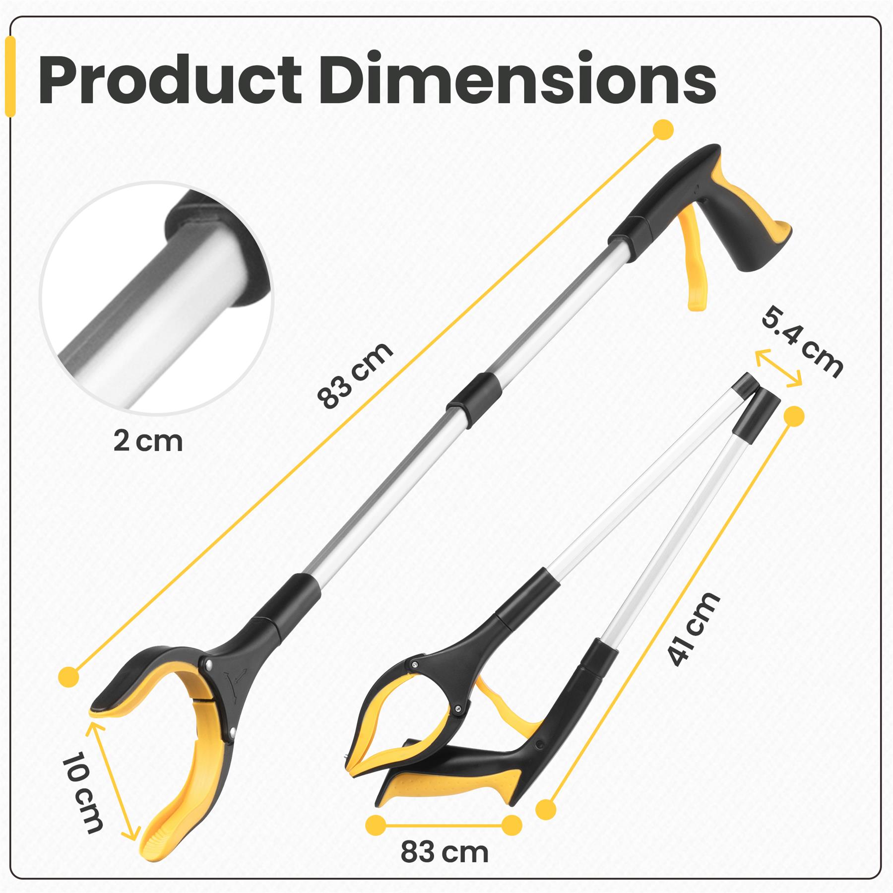 81cm/31" Reacher Grabber Tool - Long Reach Litter Picker Pick Up Mobility Tool - Picture 47 of 49