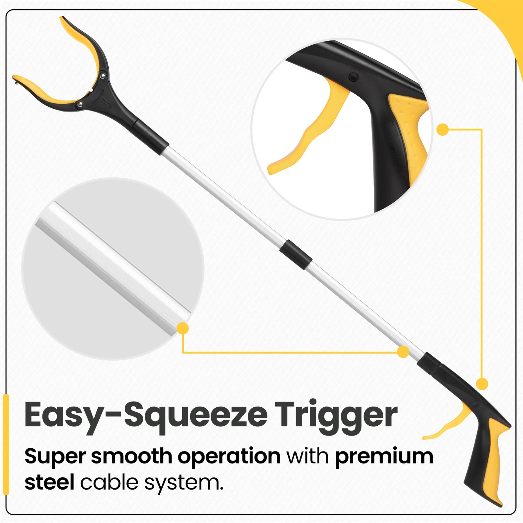 81cm/31" Reacher Grabber Tool - Long Reach Litter Picker Pick Up Mobility Tool - Picture 46 of 49