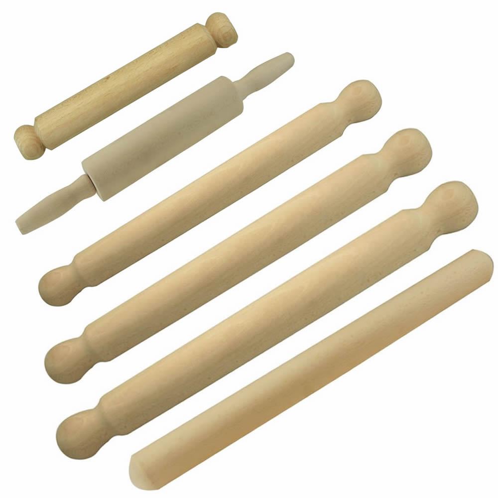 Natural Wood Wooden Rolling Pin Large and Small Pastry Chapati Cooking