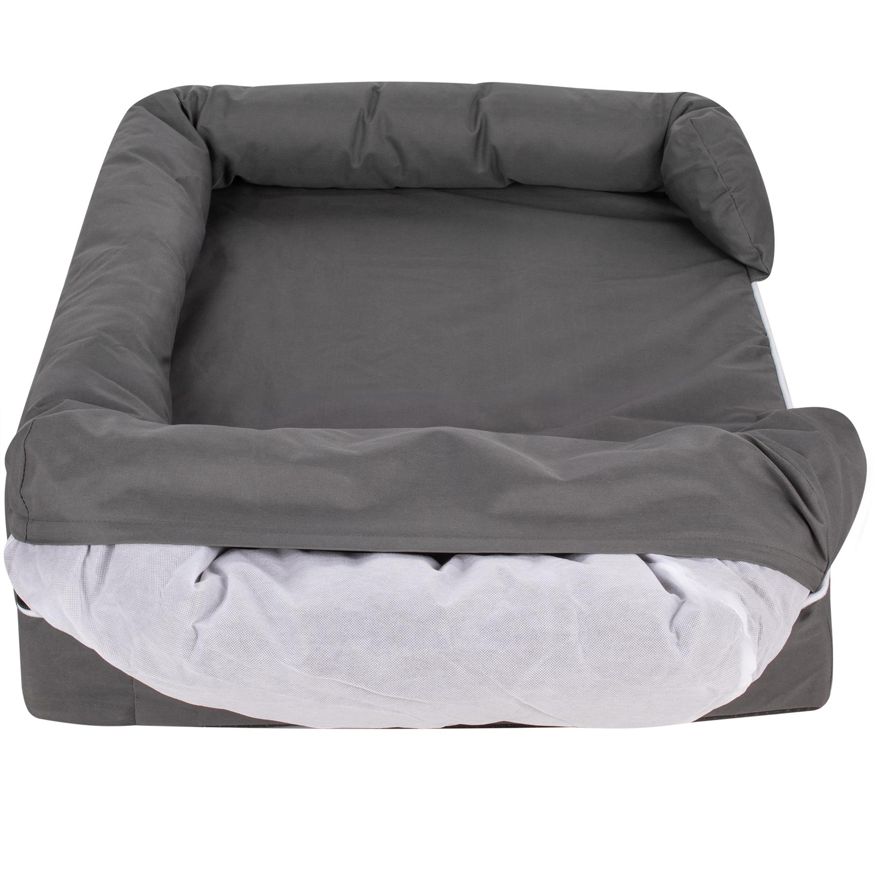 Pet Cat Dog Bed Washable Removable Cover Thick Padded Base Water Resistant S M L - Picture 30 of 46