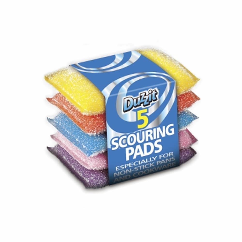5x Scouring Scourer Pads Cleaning Washing Up Non Stick Scratch Pan Dish