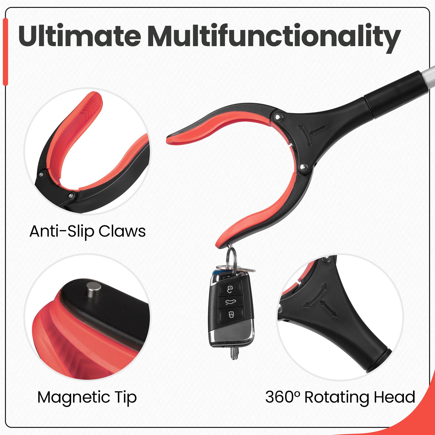 81cm/31" Reacher Grabber Tool - Long Reach Litter Picker Pick Up Mobility Tool - Picture 36 of 49