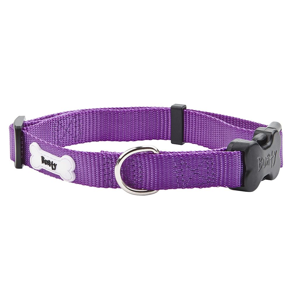 Collare regolabile per cani e cuccioli in nylon con anello di piombo in metallo - varie misure/colori - Foto 4 di 5
