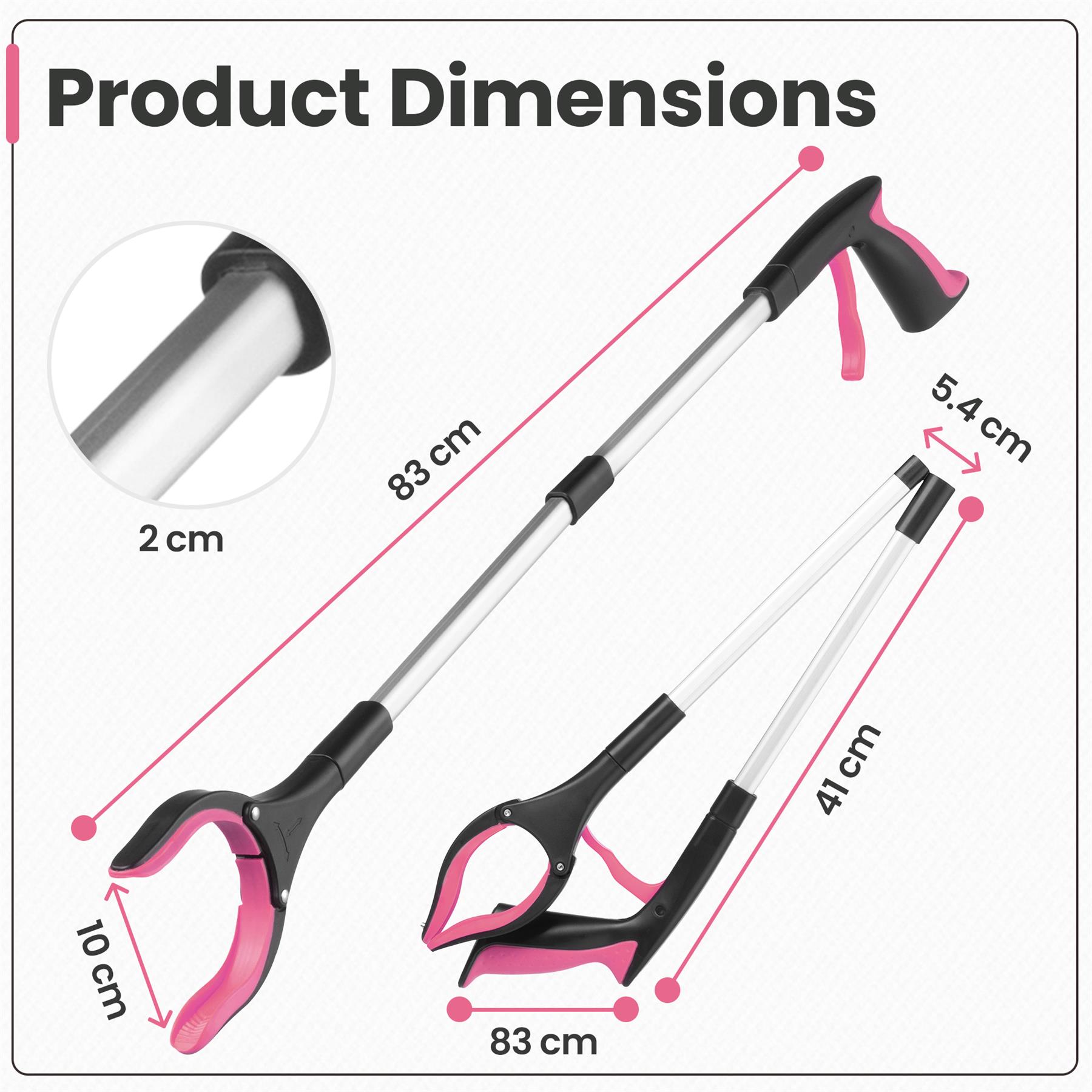 81cm/31" Reacher Grabber Tool - Long Reach Litter Picker Pick Up Mobility Tool - Picture 31 of 49