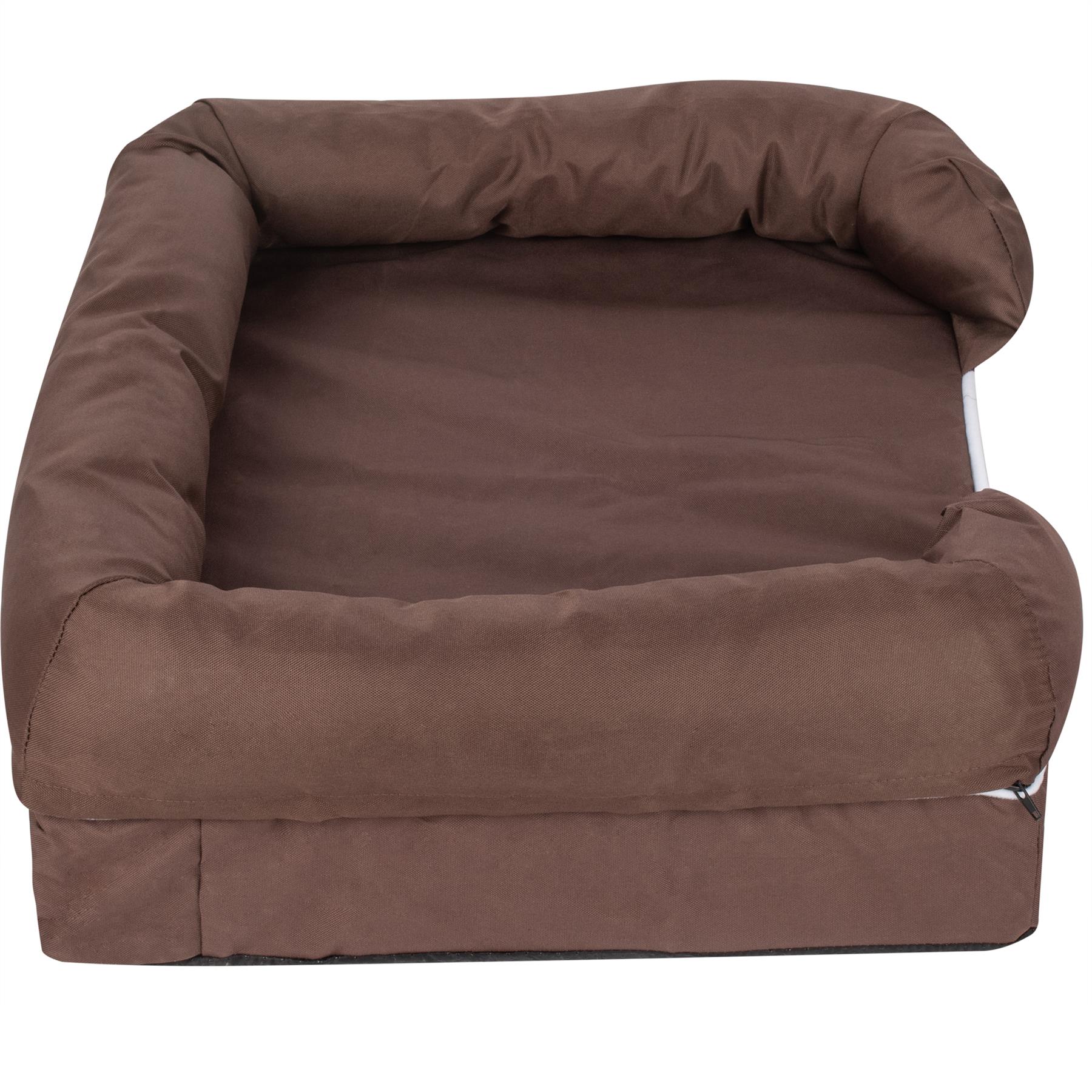 Pet Cat Dog Bed Washable Removable Cover Thick Padded Base Water Resistant S M L - Picture 14 of 46