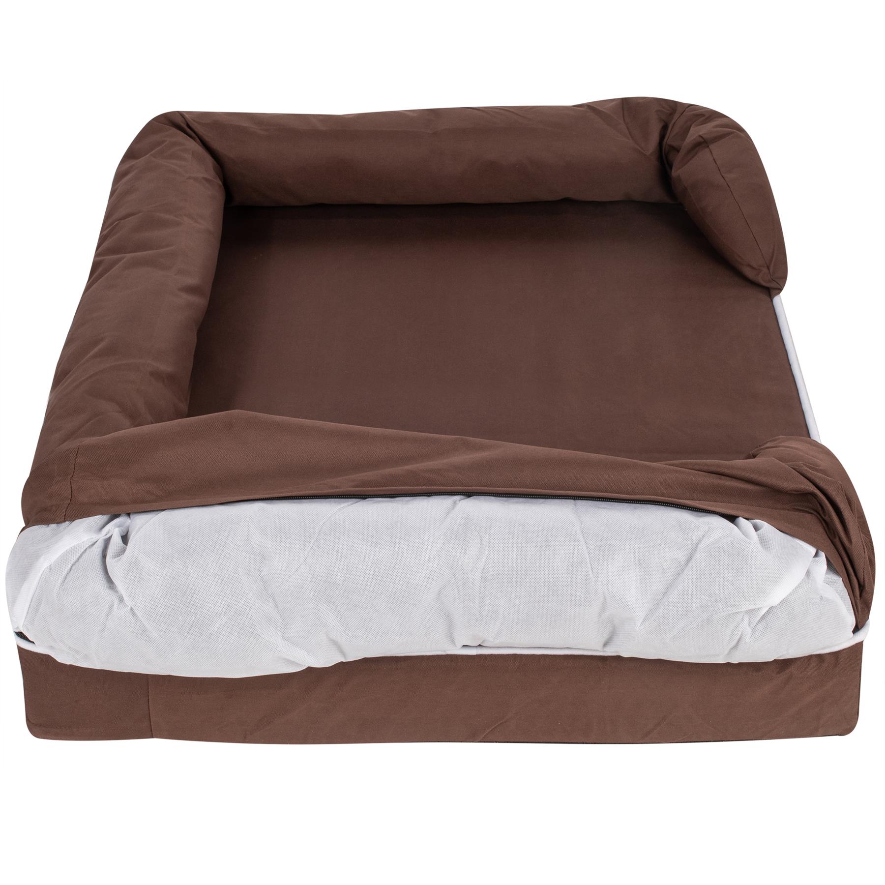 Pet Cat Dog Bed Washable Removable Cover Thick Padded Base Water Resistant S M L - Picture 25 of 46