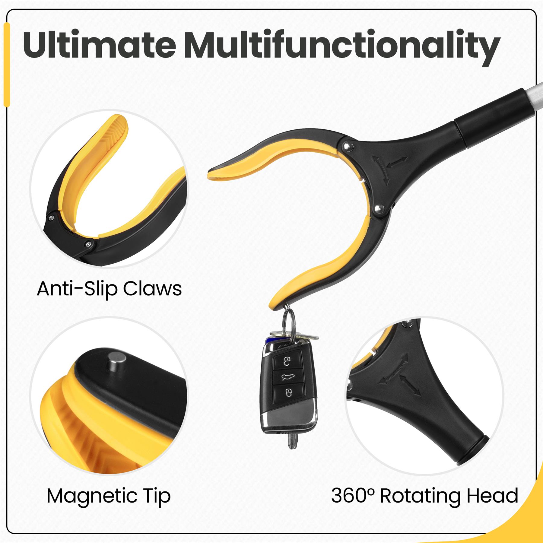 81cm/31" Reacher Grabber Tool - Long Reach Litter Picker Pick Up Mobility Tool - Picture 44 of 49