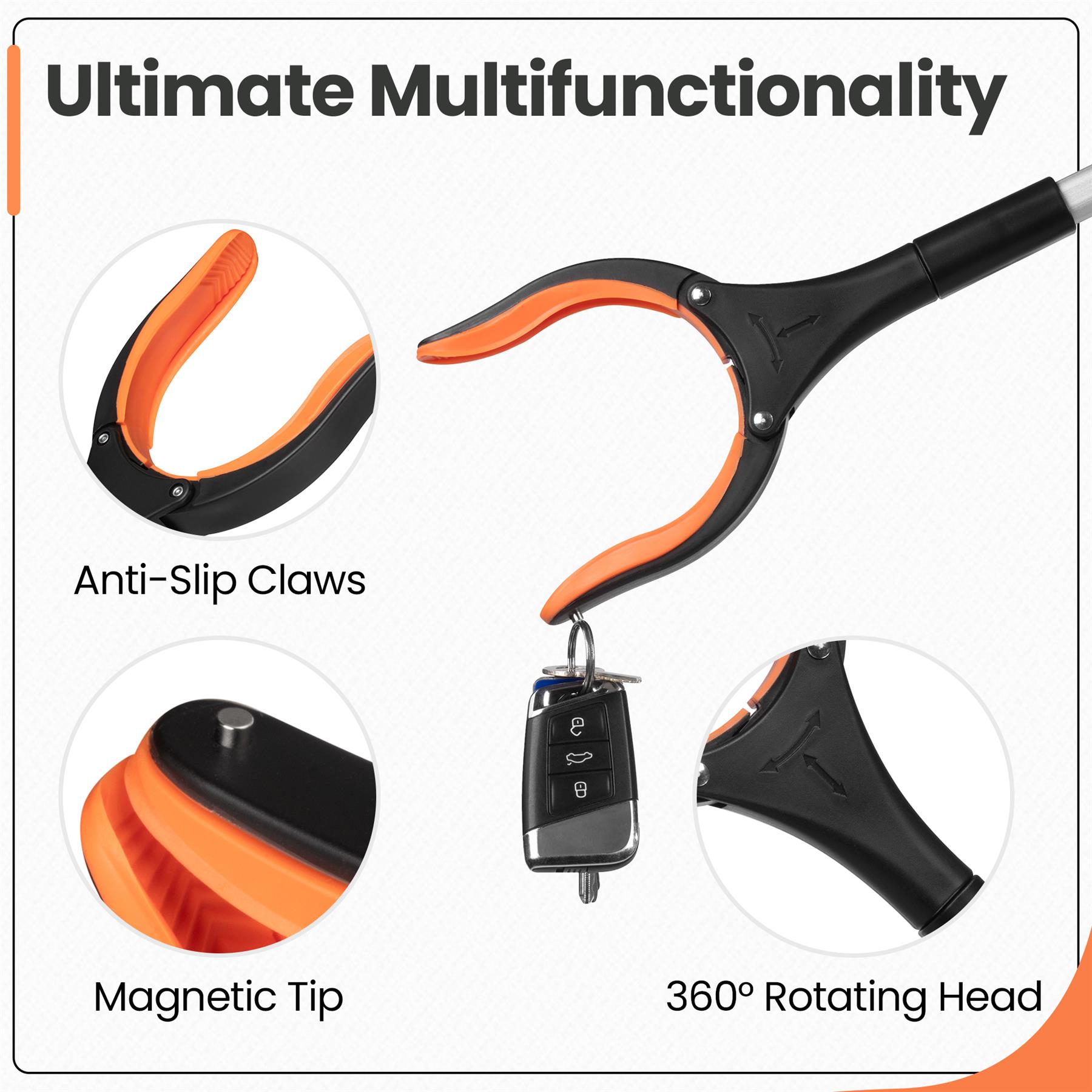 81cm/31" Reacher Grabber Tool - Long Reach Litter Picker Pick Up Mobility Tool - Picture 20 of 49