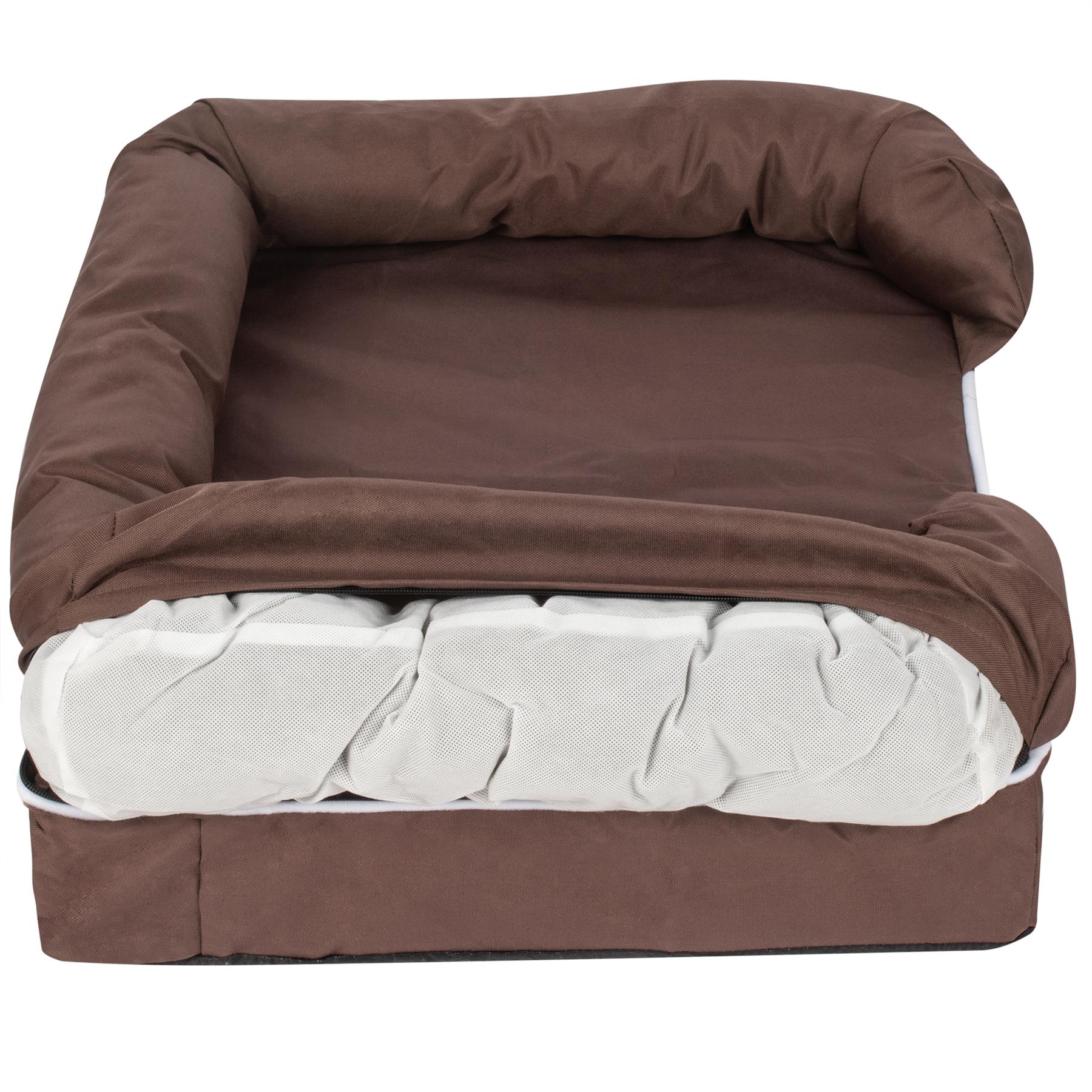 Pet Cat Dog Bed Washable Removable Cover Thick Padded Base Water Resistant S M L - Picture 13 of 46