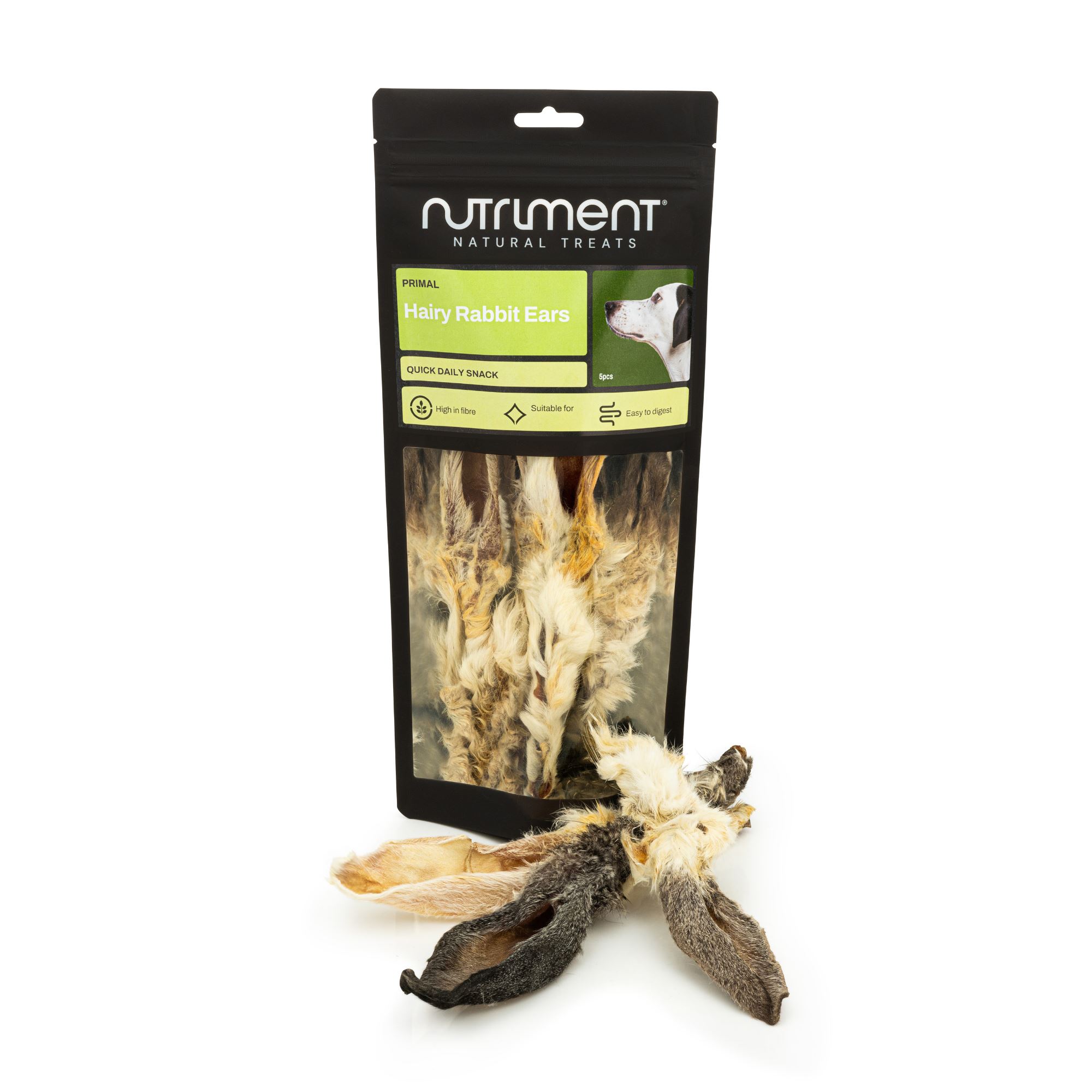 Hairy Rabbit Ears for Dogs Hypoallergenic Long Lasting Furry Ear Dental Treats - Picture 8 of 11