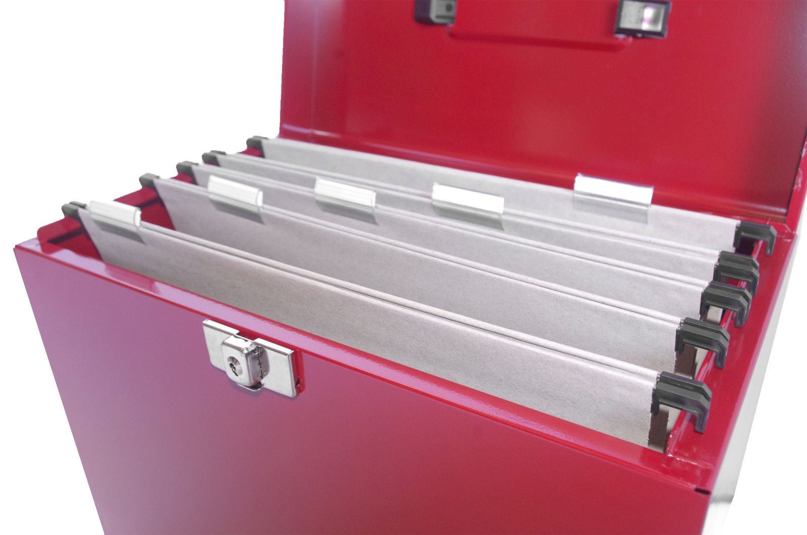 Metal File Storage Box A4 Lockable 5 Free Files OR Optional Suspension Files - Picture 23 of 32