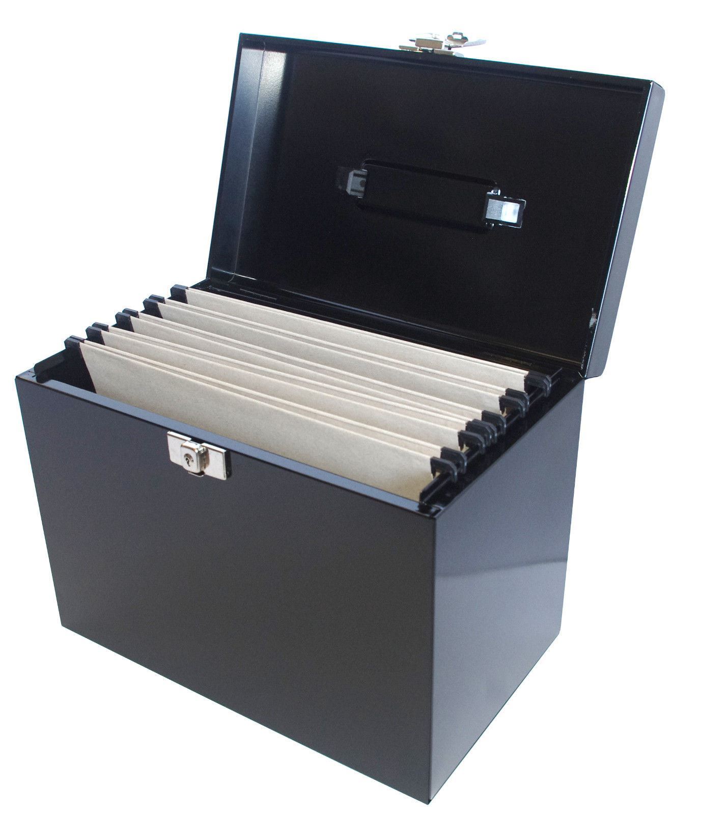 Metal File Storage Box A4 Lockable 5 Free Files OR Optional Suspension Files - Picture 6 of 32