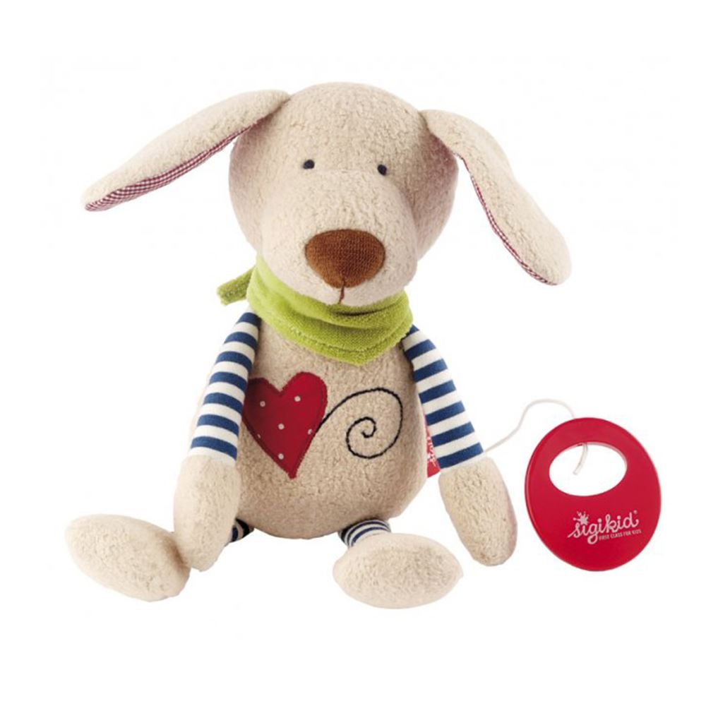 Sigikid Soft Plush Dog Baby Boy Girl Toy Newborn Gift NEW Organic Cotton