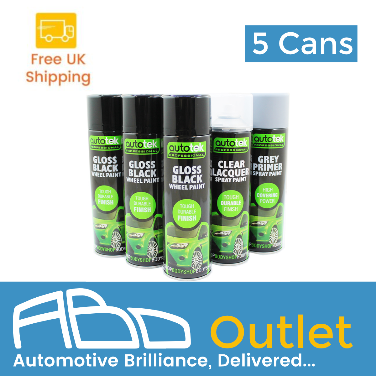 Car Alloy Wheel Paint 3 x Black Spray Paint,1 x Lacquer, 1 x Primer all