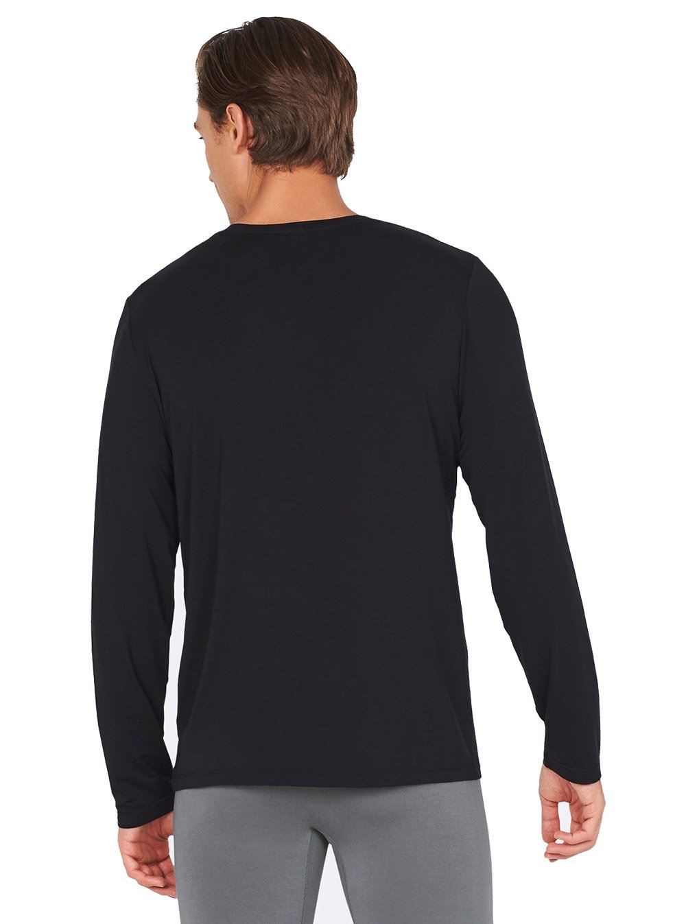 Boody Organic Bamboo Mens Long Sleeve T-Shirt Black S, M, L, XL