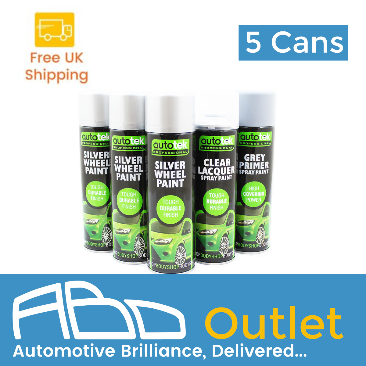 Car Alloy Wheel Paint 3 x Silver Spray Paint,1 x Lacquer, 1 x Primer