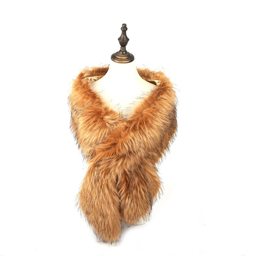 Ladies Winter Thick Faux Fur Scarf Neck Warmer Wrap Extra Large Stole