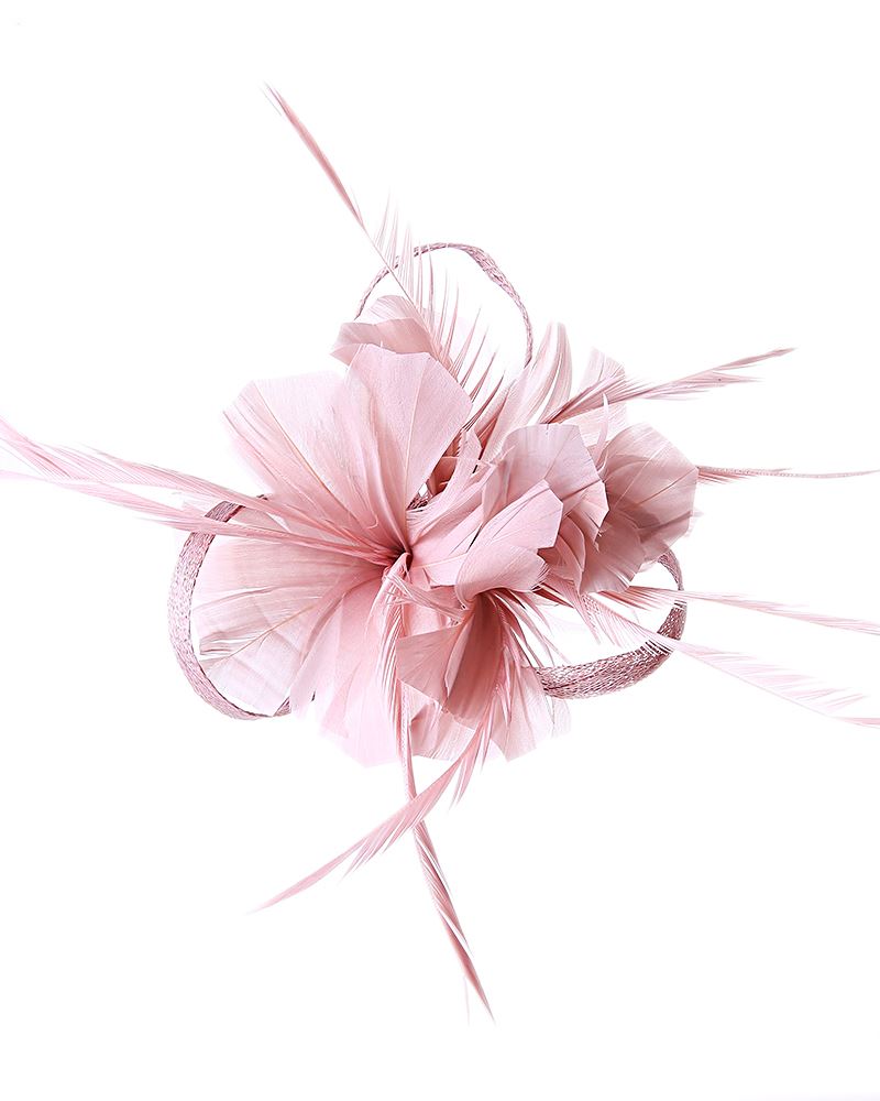Dusty Pink Fascinator Wedding Race 