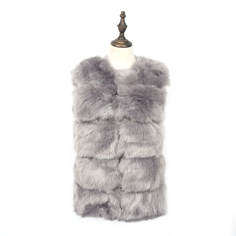 New Luxury Womens Soft Faux Fur Gilet Vesr Waistcoat Jacket Winter Warm Coat - Picture 7 of 8