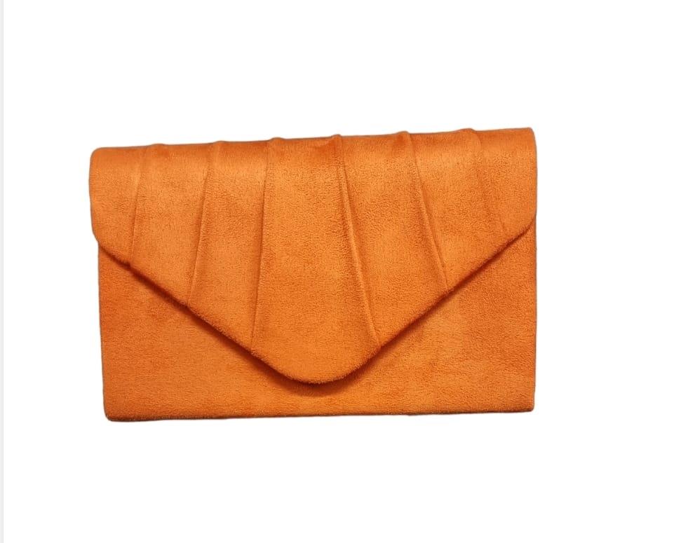 Womens Pleated Suede Wedding Party Prom Evening Clutch Hand Bag Purse ...