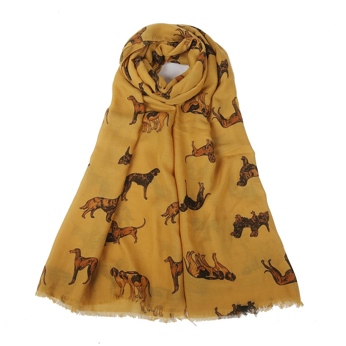 Women Dog Print Scarf BEAGLE Breed Scarves Animal Fashion Pet Wrap
