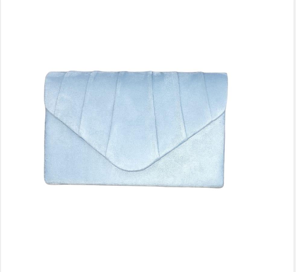 Womens Pleated Suede Wedding Party Prom Evening Clutch Hand Bag Purse HandBag - Picture 21 of 34
