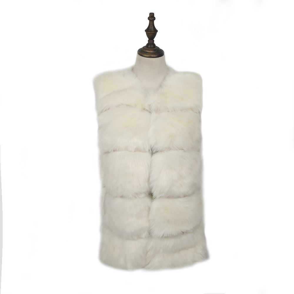 New Luxury Womens Soft Faux Fur Gilet Vesr Waistcoat Jacket Winter Warm Coat - Picture 8 of 8