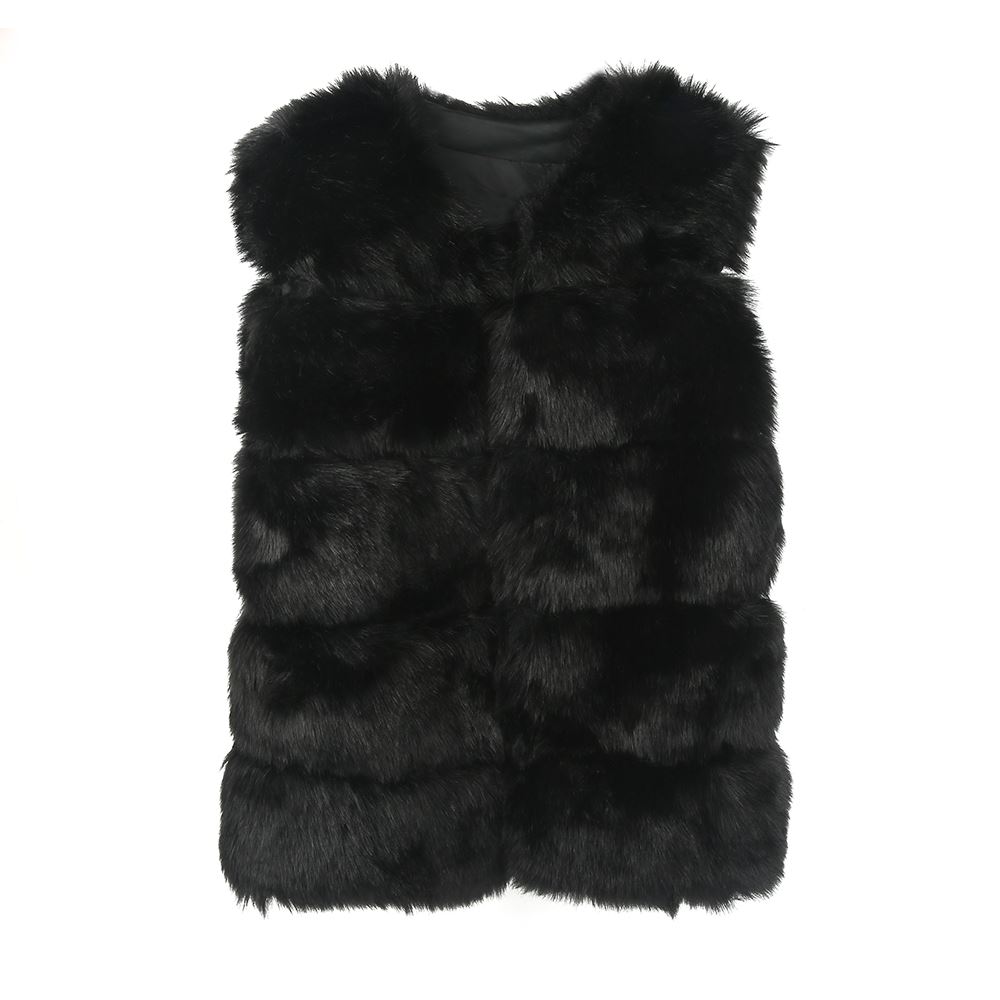 New Luxury Womens Soft Faux Fur Gilet Vesr Waistcoat Jacket Winter Warm Coat - Picture 3 of 8