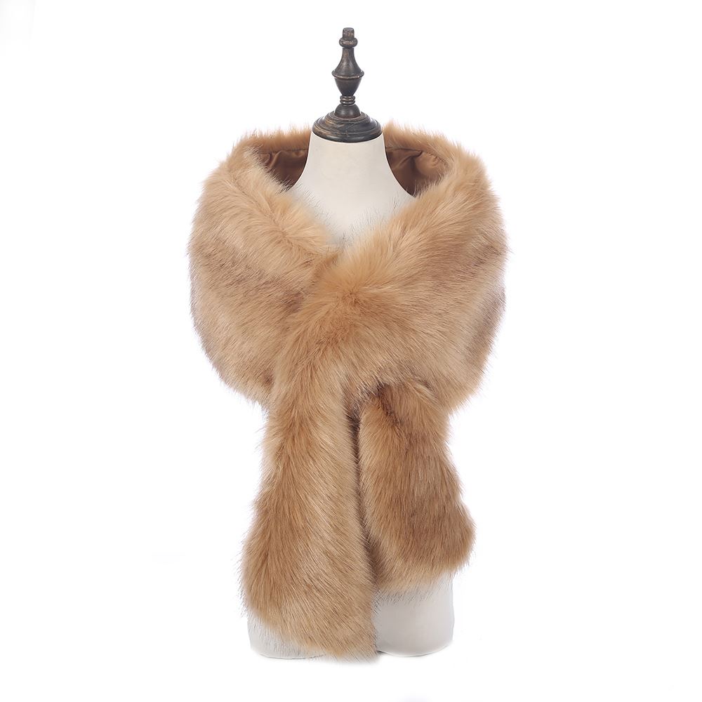 Plush Fur Accessory Women's Faux Fur Collar Scarf - Plush Winter Neck Warmer In Multiple Colors, 22.4x3.7 Inches Women's Winter Neck Warmer - Foto 10