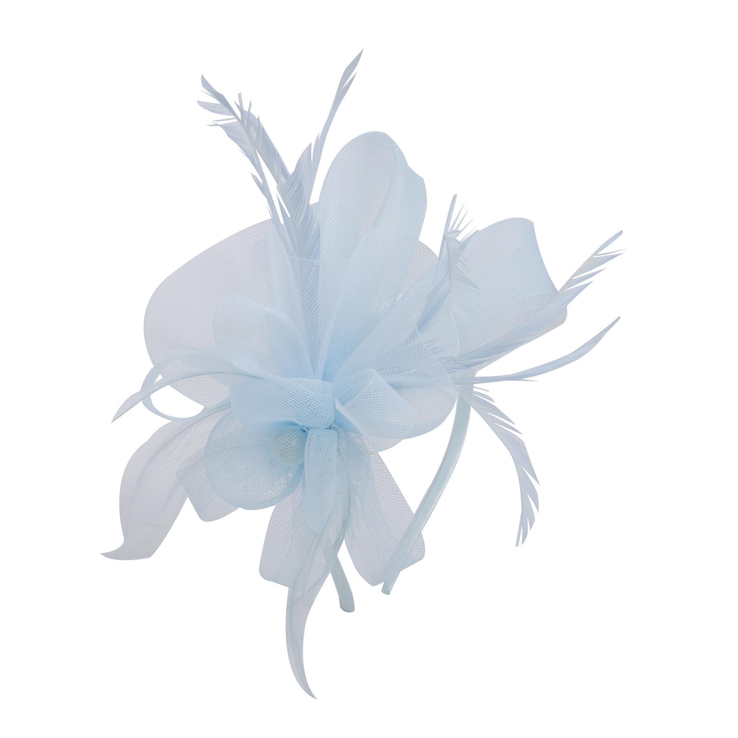 Elegant White Feather & Flower Fascinator Headband - Wedding, Ascot, Ladies Day Special Occasion Hat