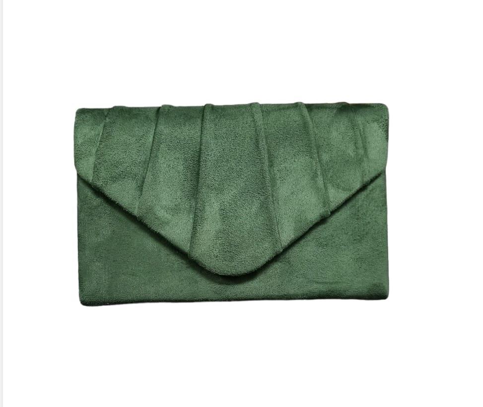 Womens Pleated Suede Wedding Party Prom Evening Clutch Hand Bag Purse HandBag - Picture 14 of 34