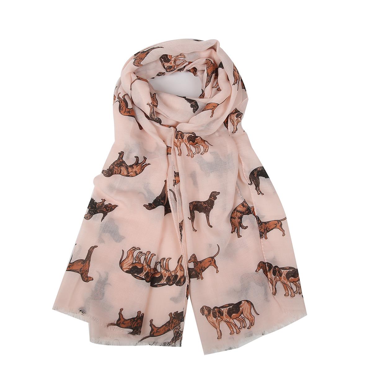 Women Dog Print Scarf BEAGLE Breed Scarves Animal Fashion Pet Wrap
