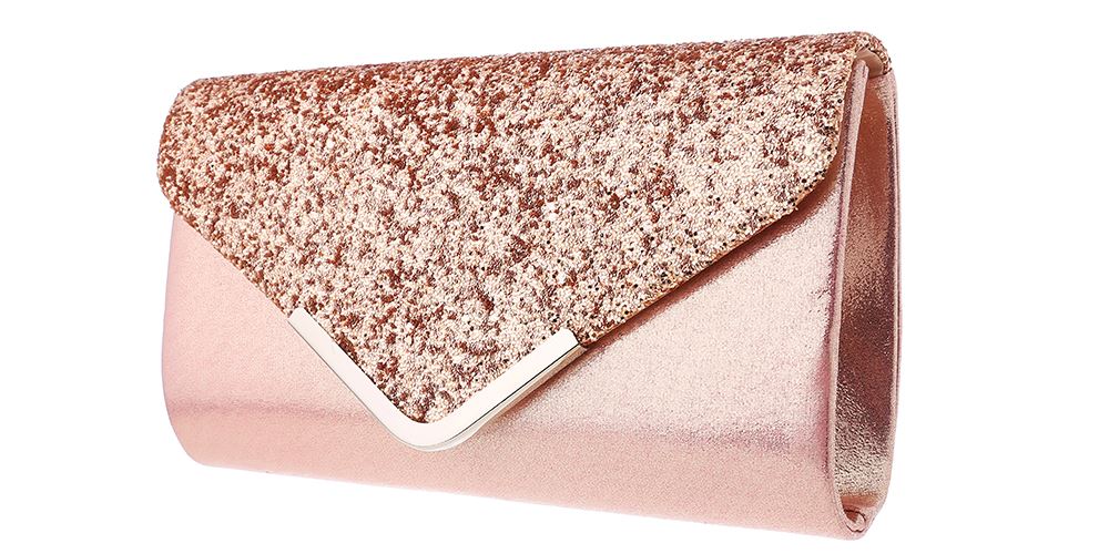 Women Glitter Shimmer Clutch Bag Ladies Wedding Party Prom Glamour Wedding Purse eBay