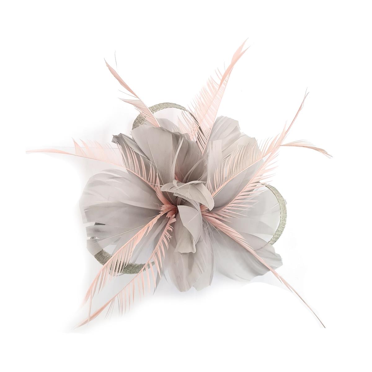 Fermaglio A Fiore Con Piume E Mini Cappellino – Fascinator Elegante Per Matrimonio E Royal Ascot