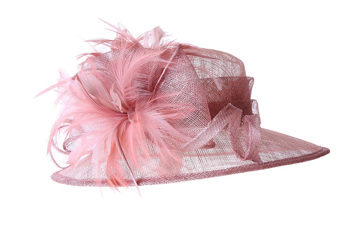 Dusty Pink Fascinator Wedding Race 