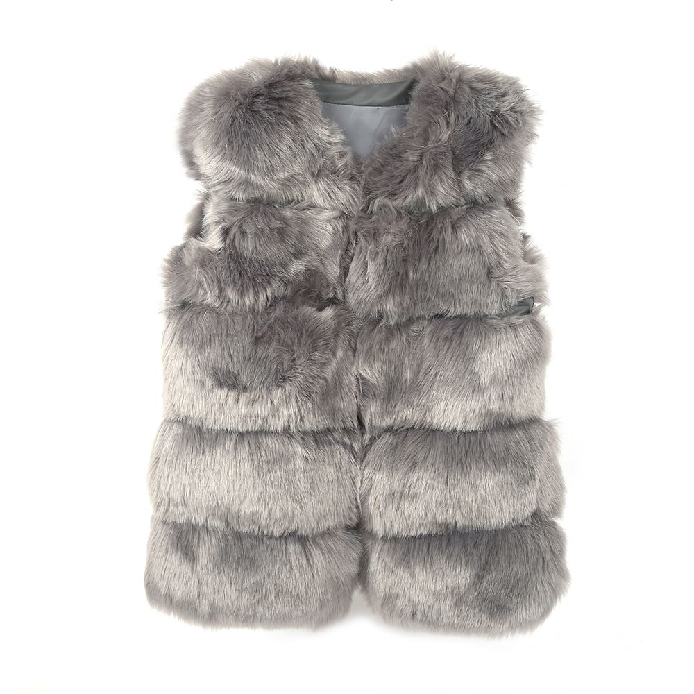 New Luxury Womens Soft Faux Fur Gilet Vesr Waistcoat Jacket Winter Warm Coat - Picture 6 of 8