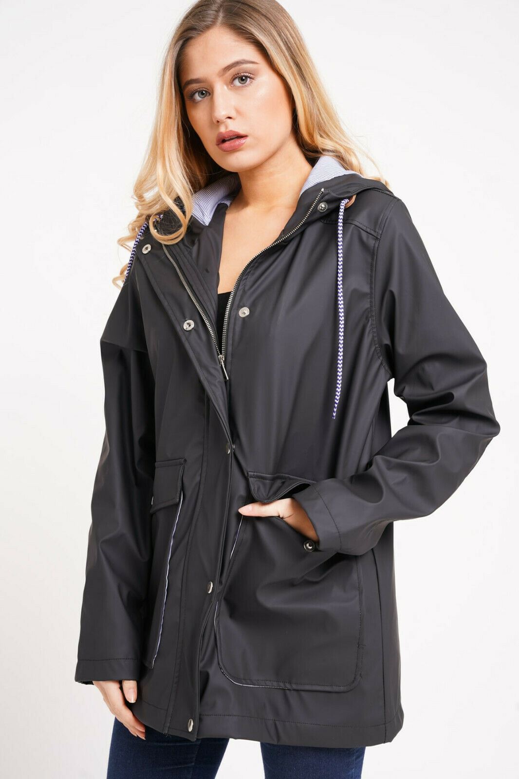 black festival rain mac