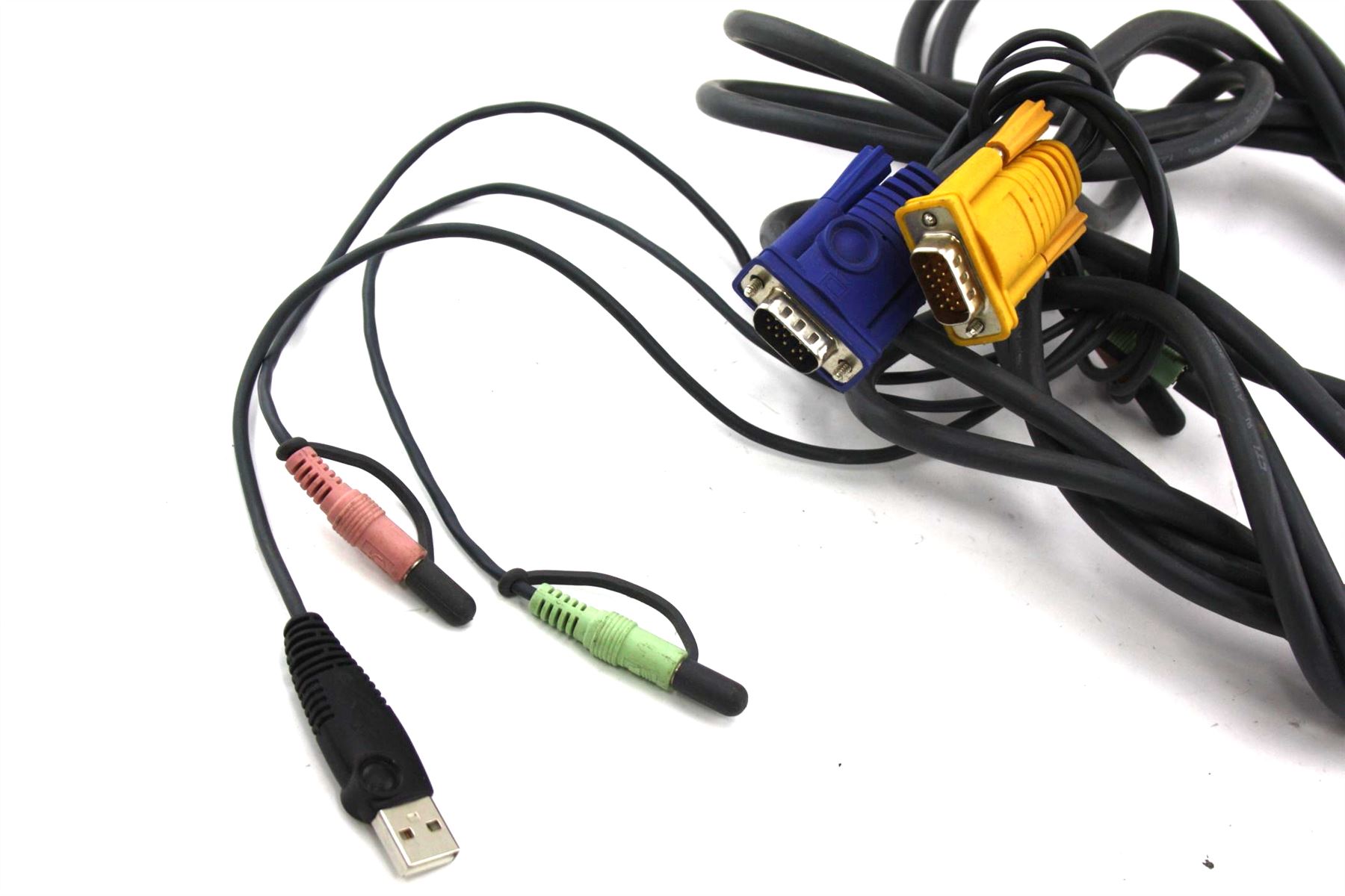 StarTech USBVGA4N1A6 StarTech.com 6 ft 4-in-1 USB VGA KVM Switch Cable with Audi