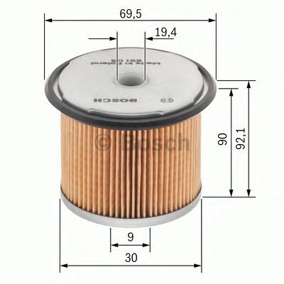 NEW ENGINE FUEL FILTER OE QUALITY REPLACEMENT BOSCH 1457434106