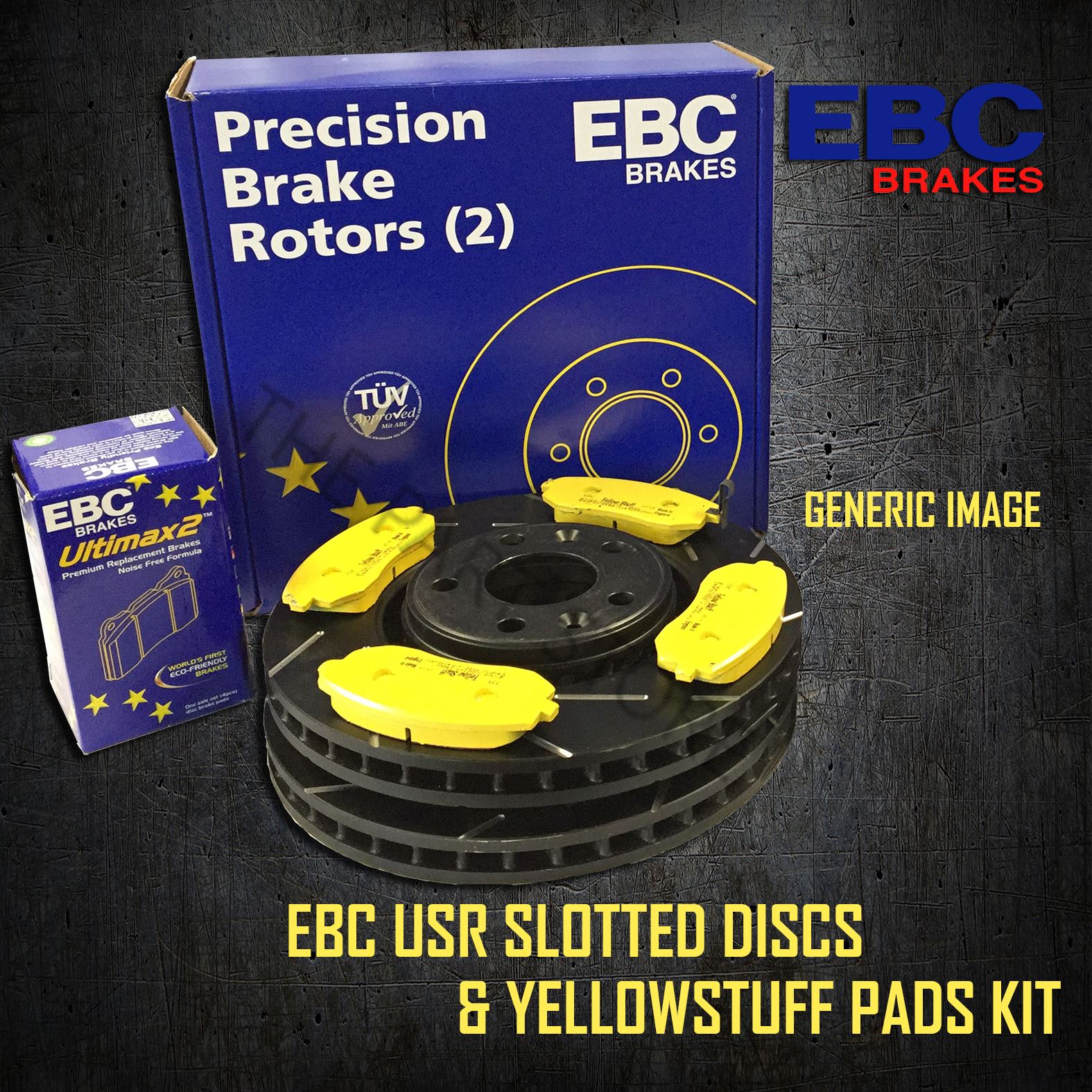 NEW EBC 258mm FRONT TURBO GROOVE GD DISCS AND GREENSTUFF PADS KIT