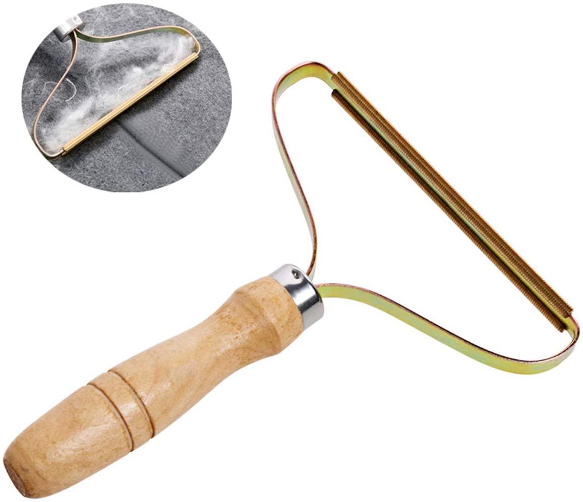Reusable Portable Lint Bobble Remover Clothes Wood and Metal Manual