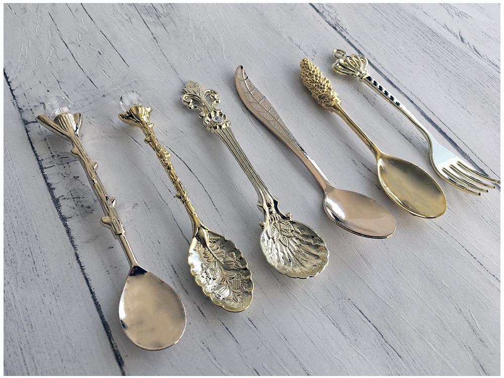 Vintage Mini Teaspoons Fork Antique Cutlery Vintage Afternoon Tea Set