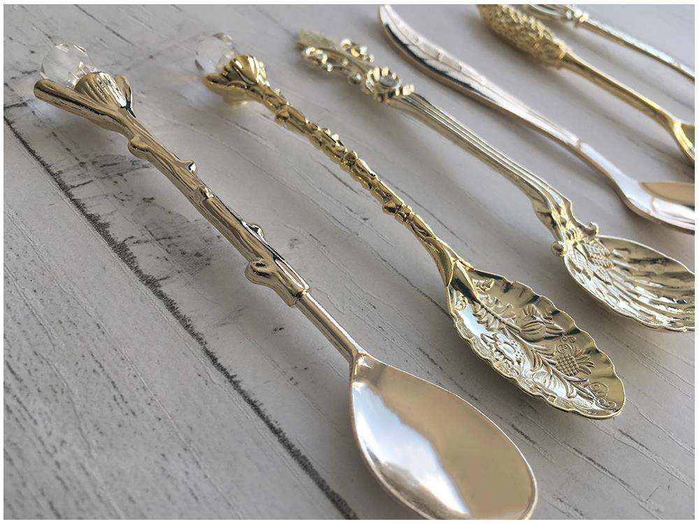 Vintage Mini Teaspoons Fork Antique Cutlery Vintage Afternoon Tea Set