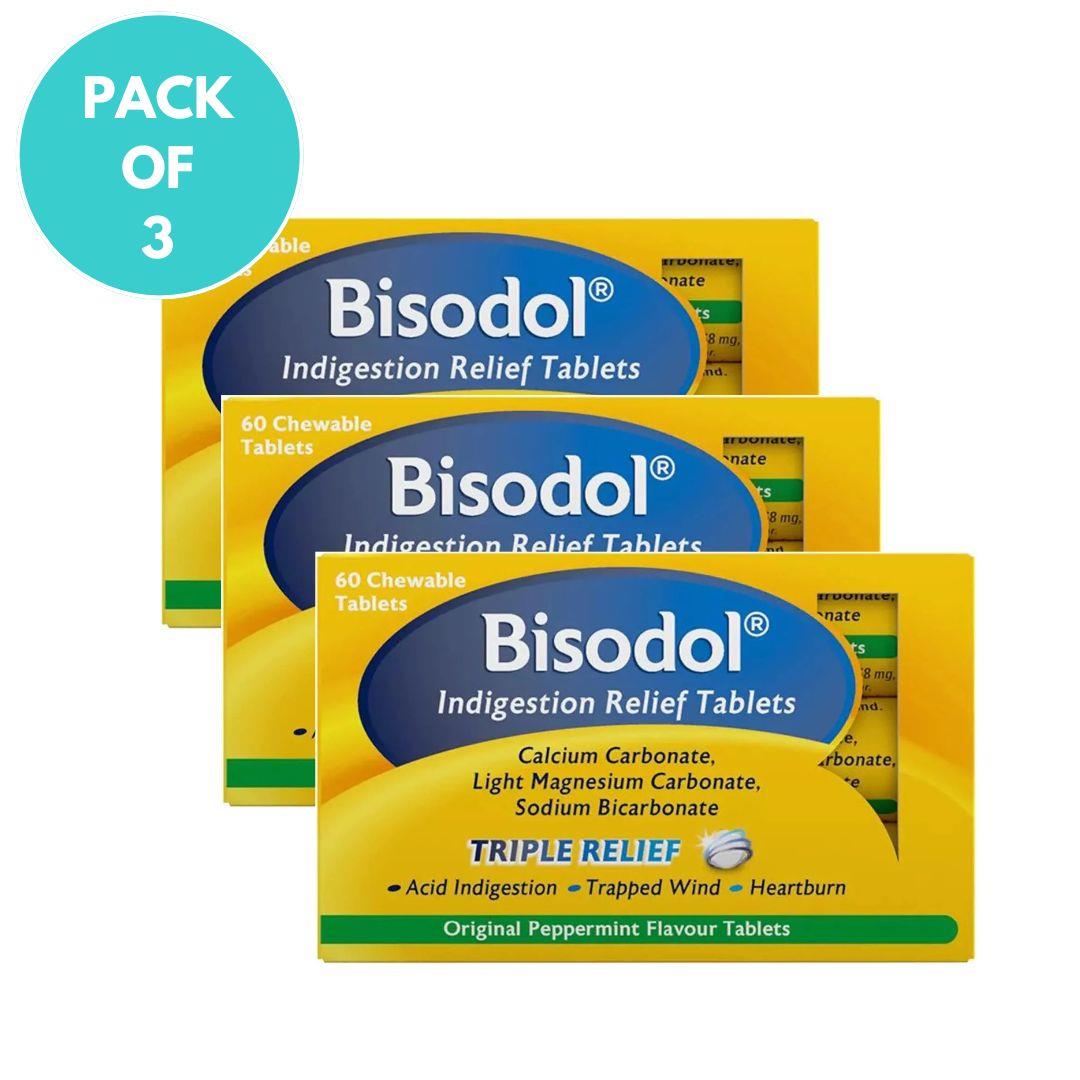 Bisodol Indigestion Relief Tablets (5 Packs Of 60 Tablets) - Harpers