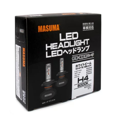 Masuma LED Headlight H4 + 150% Brighter For Nissan Elgrand E50 1997-2002