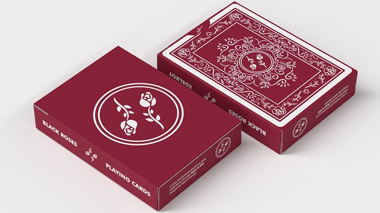 Black Roses Edelrot Playing Cards, A Great Gift for Poker Players (Fully Marked)