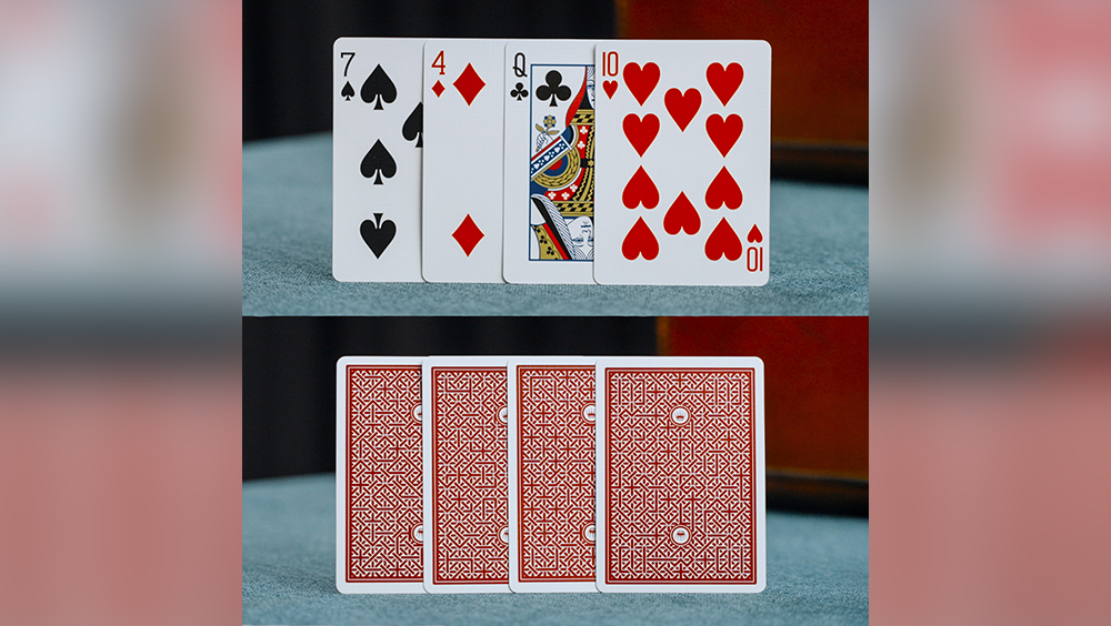 DMC Elites Pro‑Tier Portcullis Playing Cards by Murphy’s Magic – ELITES V7 Oxblood‑Red Marked Deck